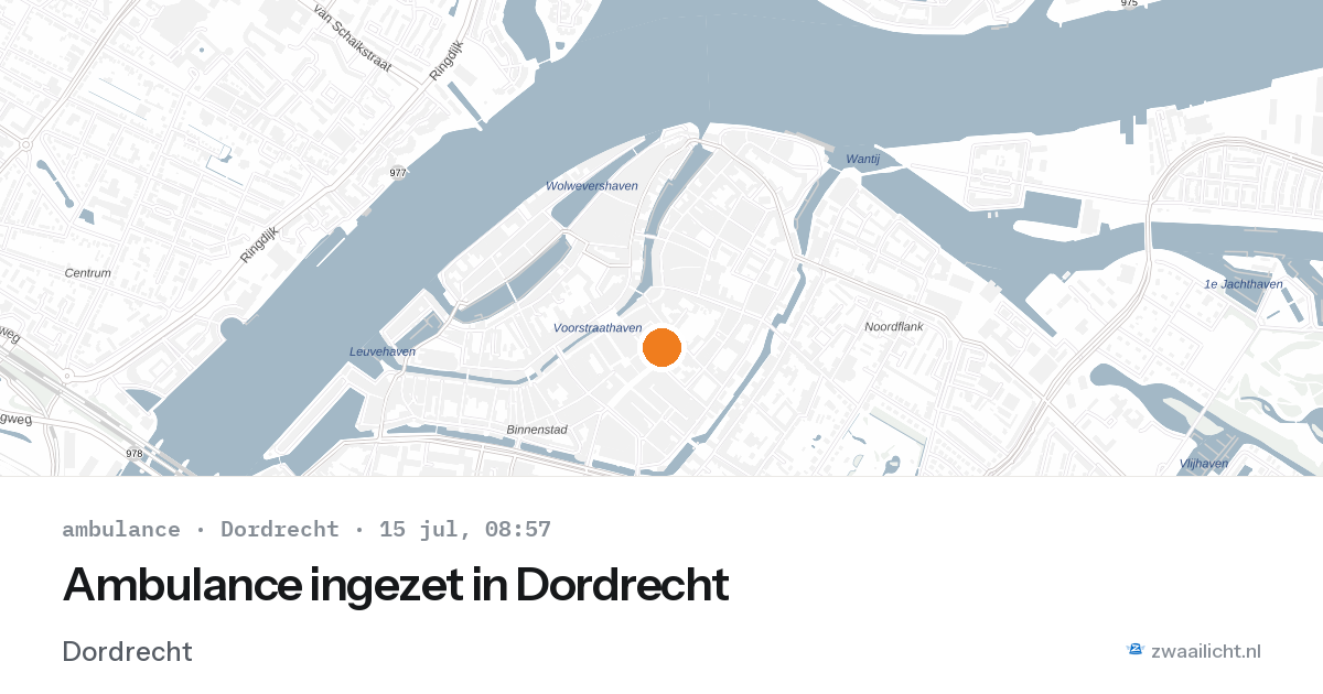 Ambulance ingezet in Dordrecht — 15 jul 2026