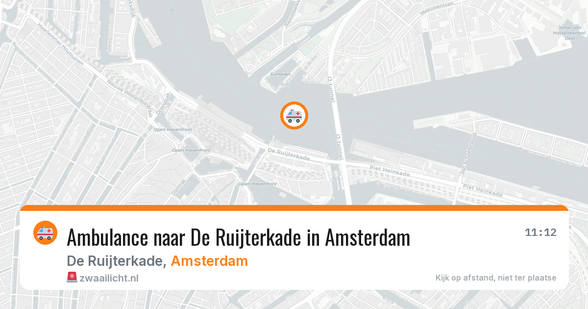 Ambulance naar De Ruijterkade in Amsterdam — 20 mei 2026
