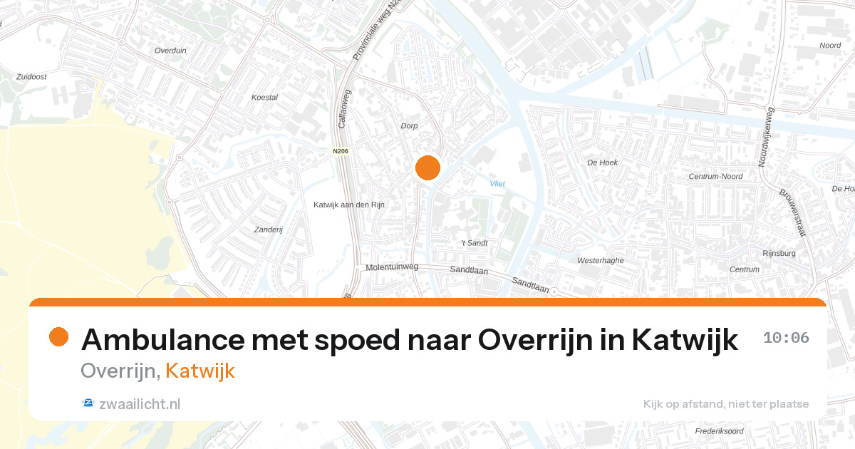 Ambulance met spoed naar Overrijn in Katwijk — 3 jun 2026