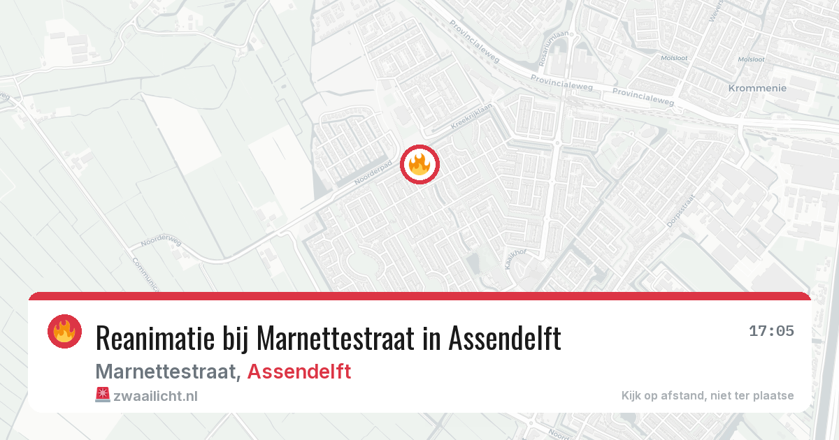 Reanimatie bij Marnettestraat in Assendelft — 10 aug 2026