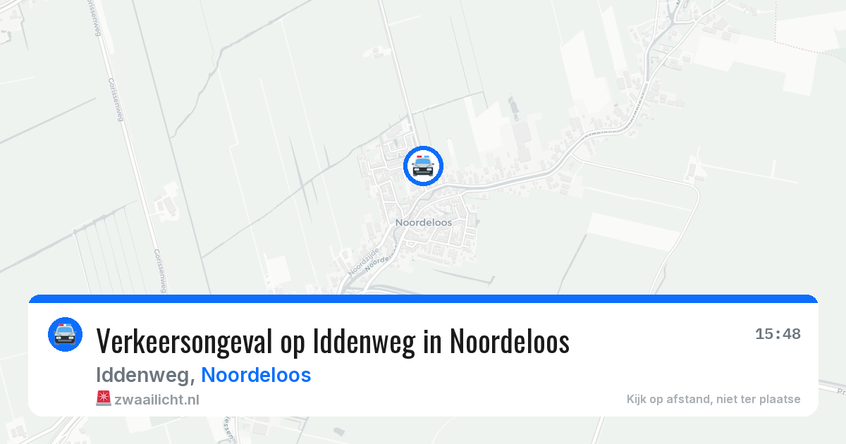 Verkeersongeval op Iddenweg in Noordeloos — 26 apr 2026