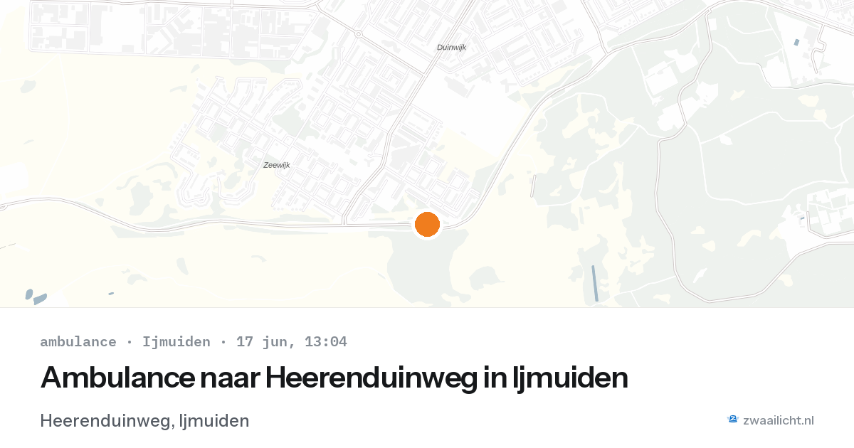 Ambulance naar Heerenduinweg in Ijmuiden — 17 jun 2026