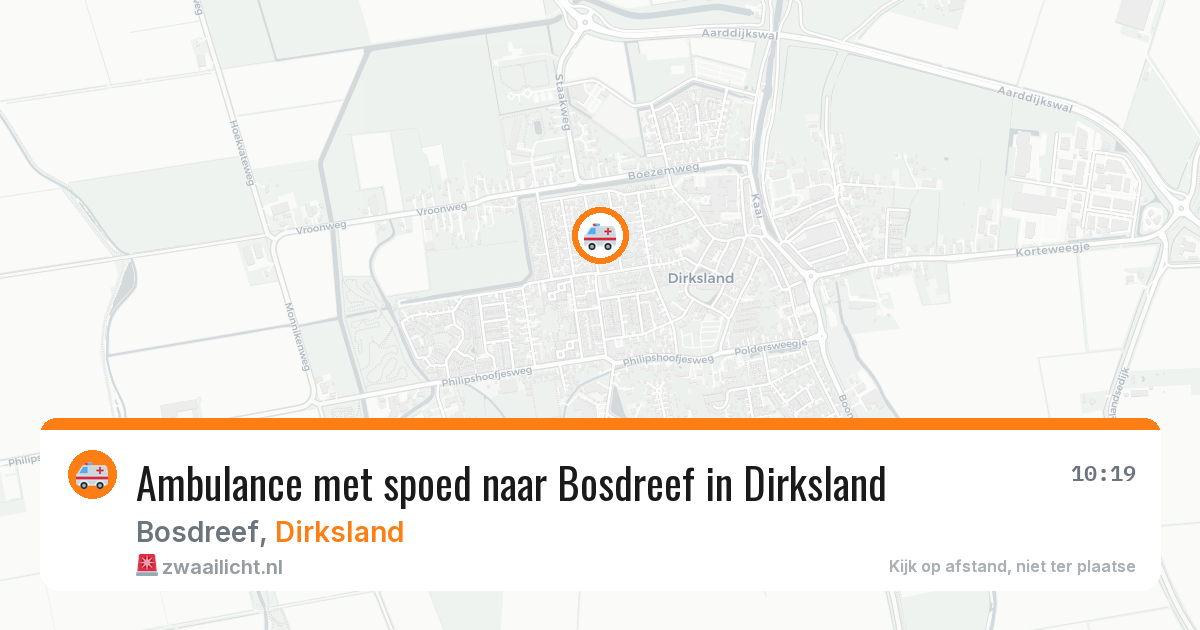 Ambulance met spoed naar Bosdreef in Dirksland — 13 mei 2026