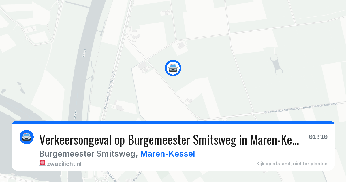 Verkeersongeval op Burgemeester Smitsweg in Maren-Kessel — 1 aug 2026