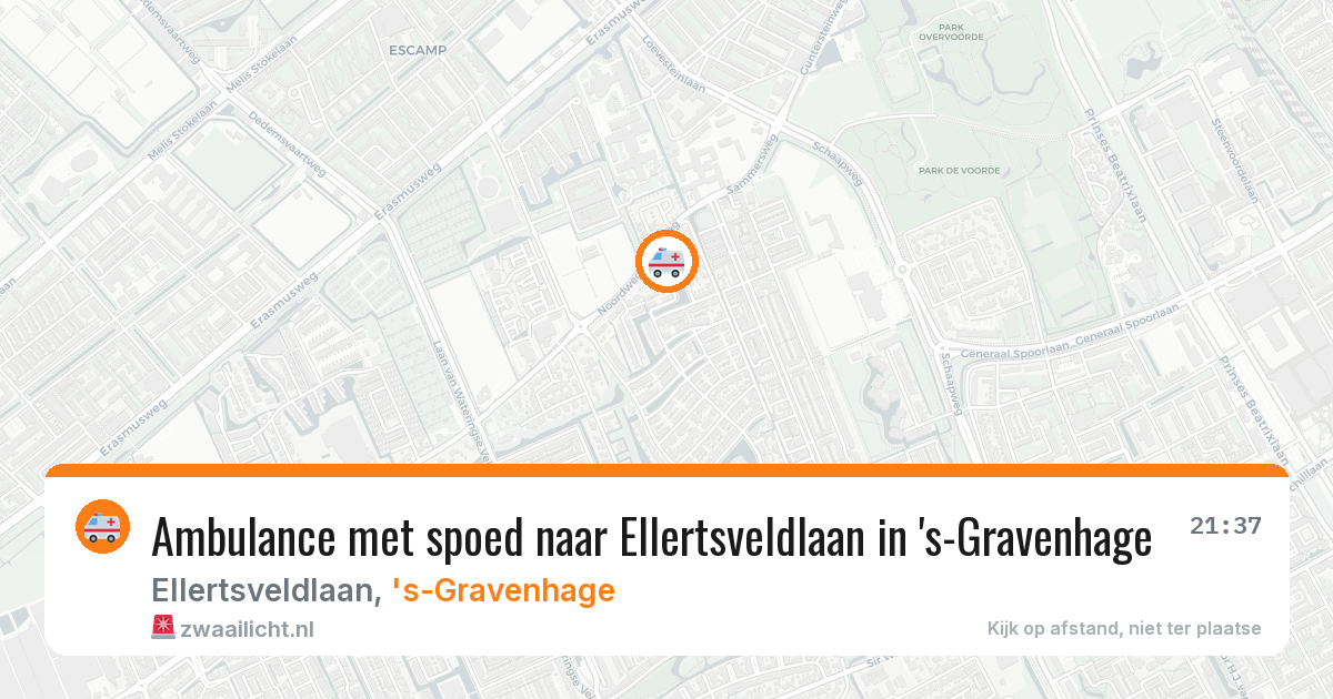 Ambulance met spoed naar Ellertsveldlaan in 's-Gravenhage — 30 apr 2026