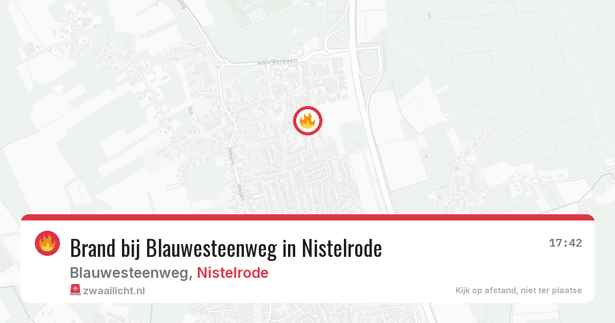 Brand bij Blauwesteenweg in Nistelrode — 24 feb 2026