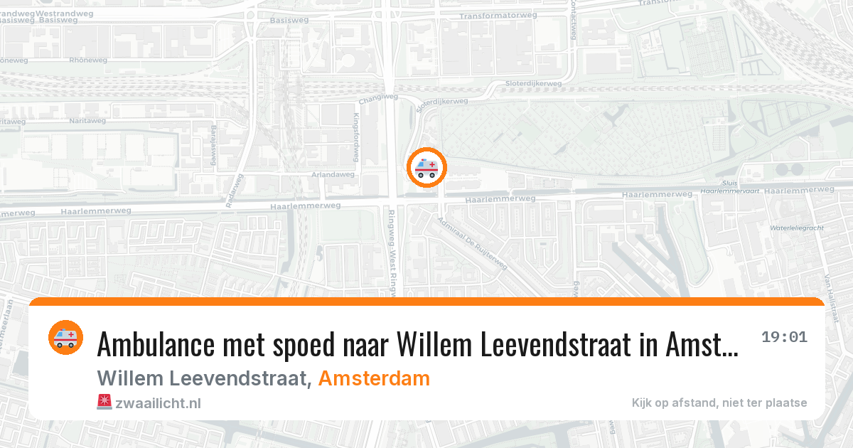 Ambulance met spoed naar Willem Leevendstraat in Amsterdam — 30 jun 2026