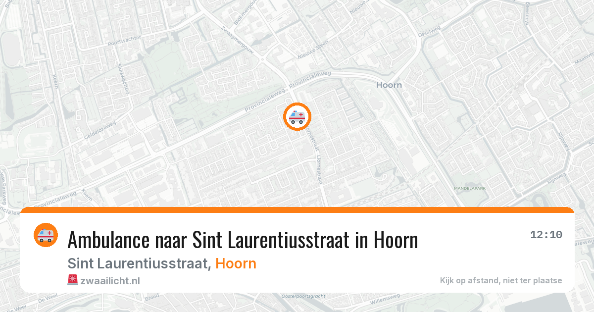 Ambulance naar Sint Laurentiusstraat in Hoorn — 17 mrt 2026