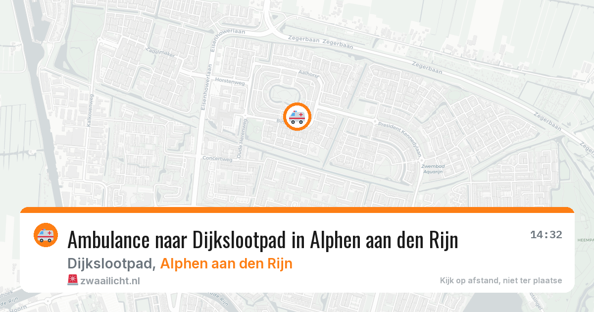 Ambulance naar Dijkslootpad in Alphen aan den Rijn — 21 jun 2026