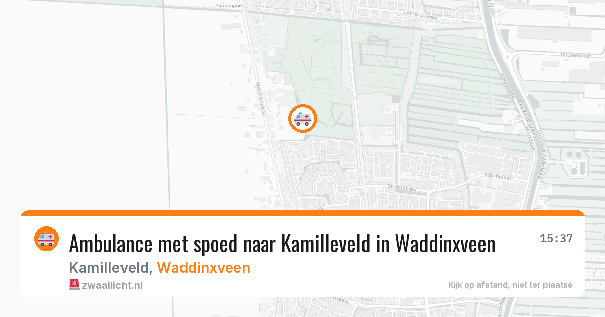 Ambulance met spoed naar Kamilleveld in Waddinxveen — 30 mei 2026