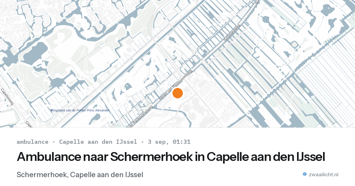 Ambulance naar Schermerhoek in Capelle aan den IJssel — 2 sep 2026