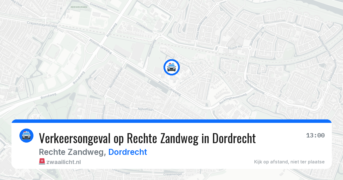 Verkeersongeval op Rechte Zandweg in Dordrecht — 3 apr 2026