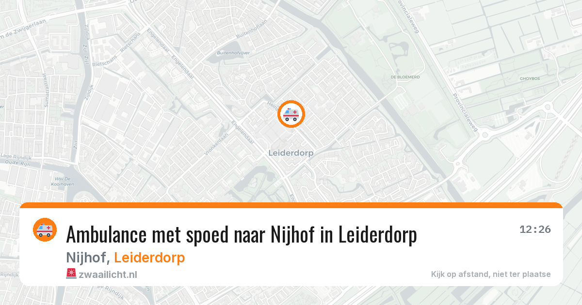 Ambulance met spoed naar Nijhof in Leiderdorp — 10 jul 2026