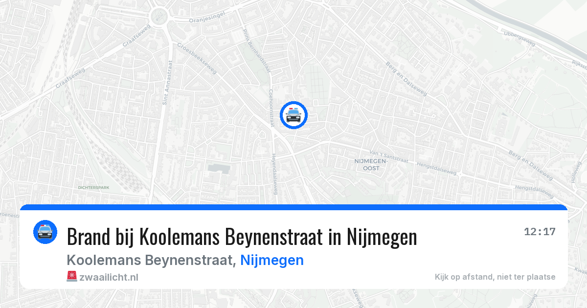 Brand bij Koolemans Beynenstraat in Nijmegen — 1 aug 2026