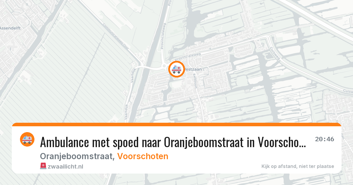 Ambulance met spoed naar Oranjeboomstraat in Voorschoten — 29 jan 2026