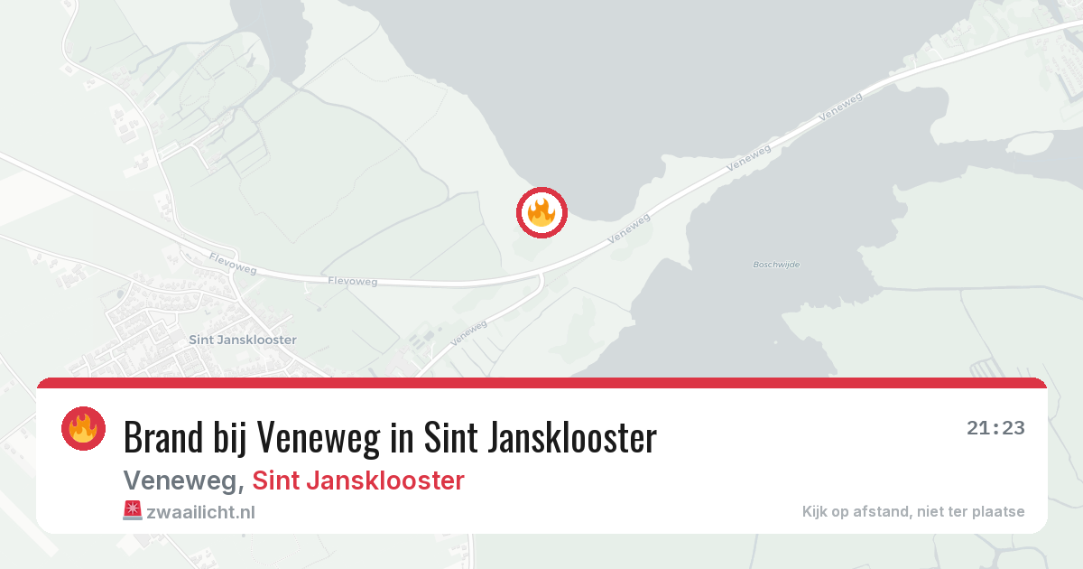 Brand bij Veneweg in Sint Jansklooster — 6 aug 2026