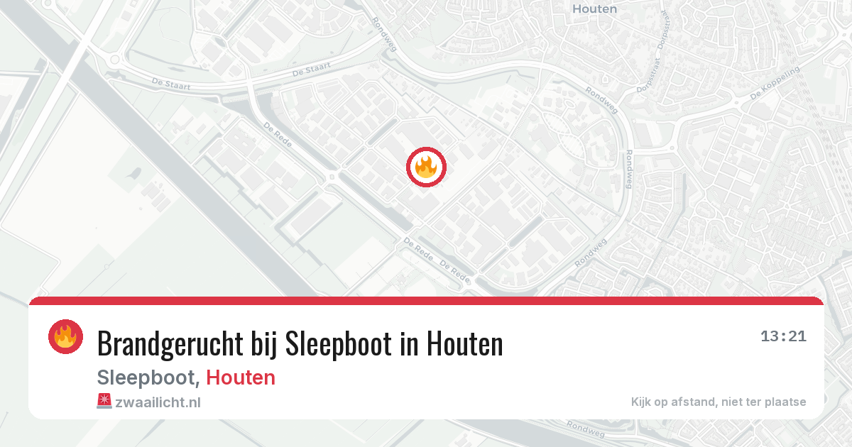 Brandgerucht bij Sleepboot in Houten — 5 mei 2026