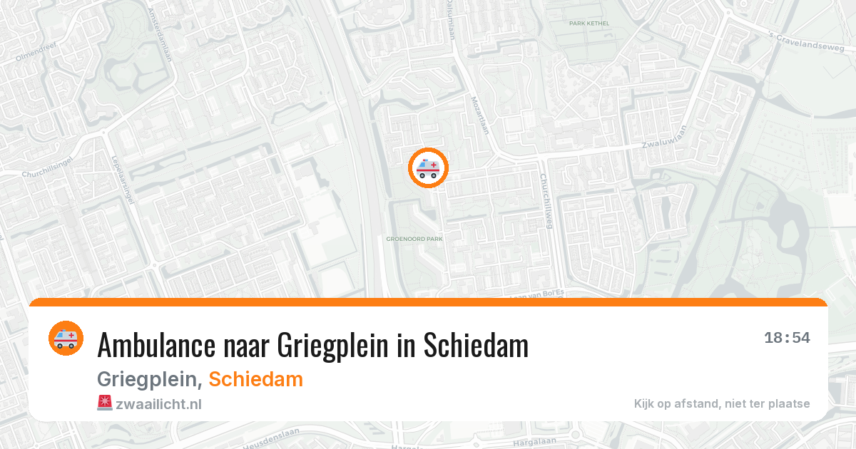 Ambulance naar Griegplein in Schiedam — 12 aug 2026