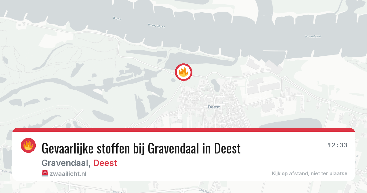 Gevaarlijke stoffen bij Gravendaal in Deest — 9 feb 2026