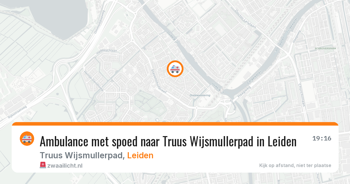 Ambulance met spoed naar Truus Wijsmullerpad in Leiden — 12 aug 2026