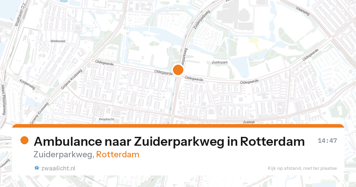 Ambulance naar Zuiderparkweg in Rotterdam — 27 aug 2026