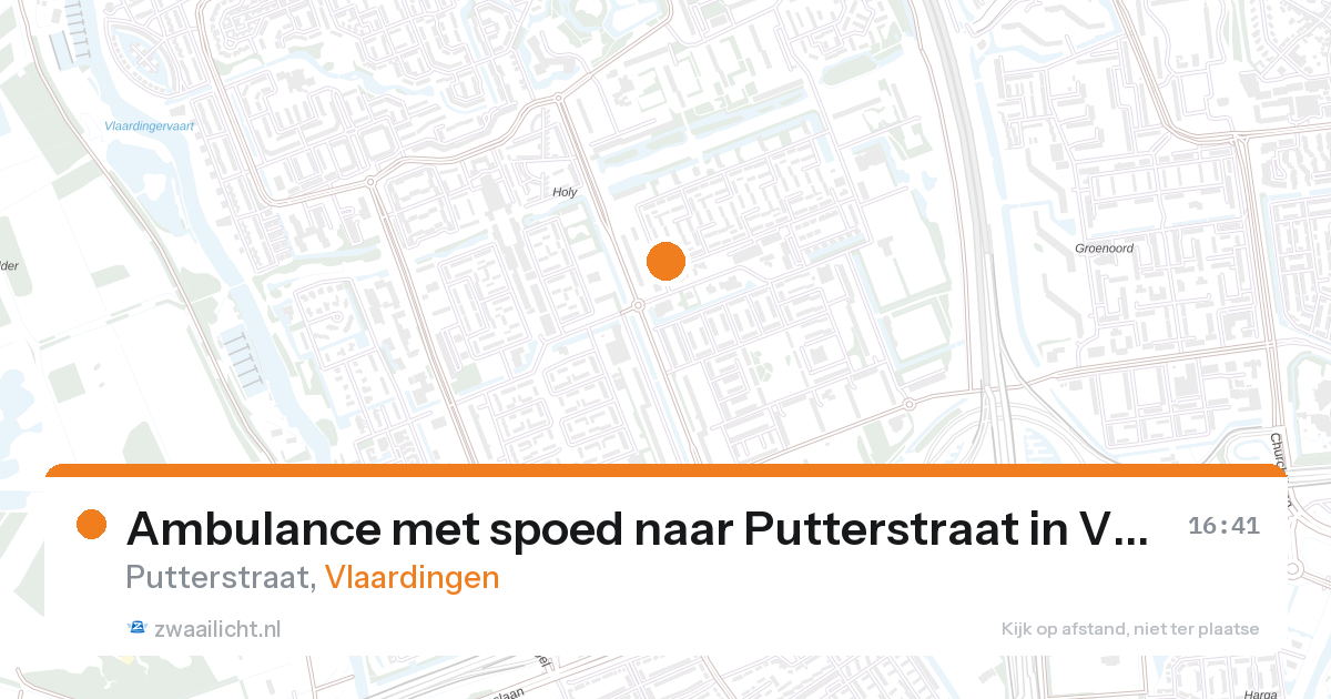 Ambulance met spoed naar Putterstraat in Vlaardingen — 3 mei 2026