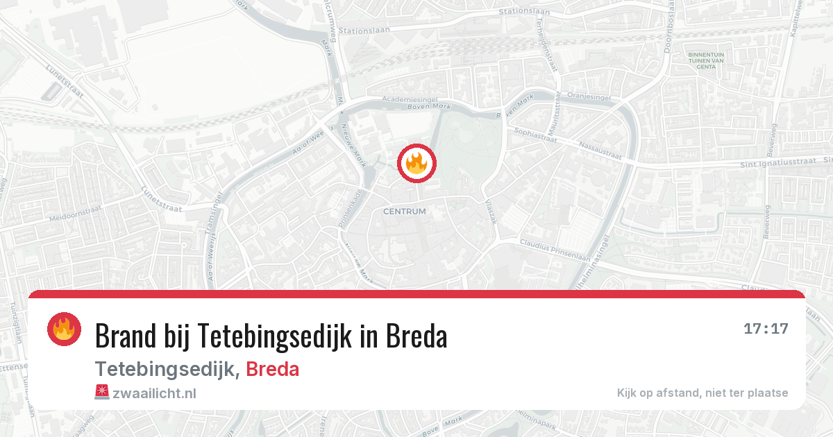Brand bij Tetebingsedijk in Breda — 6 jul 2026