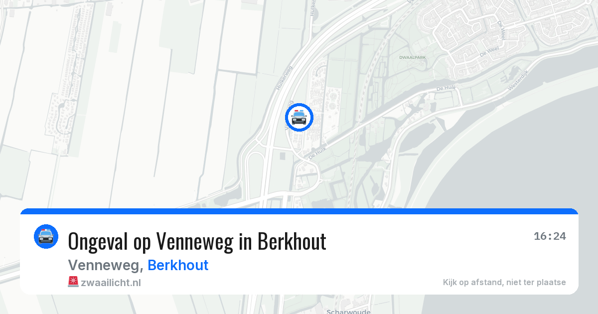 Ongeval op Venneweg in Berkhout — 23 mrt 2026