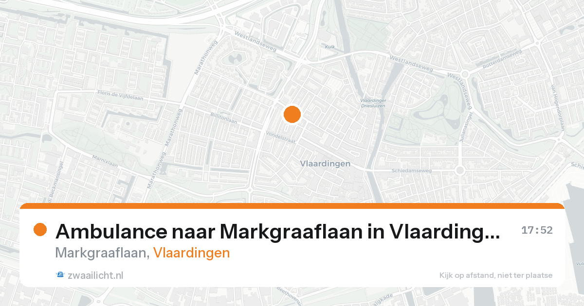 Ambulance naar Markgraaflaan in Vlaardingen — 20 aug 2026