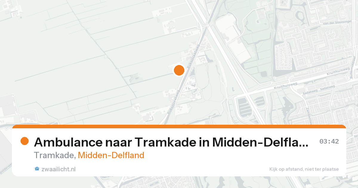 Ambulance naar Tramkade in Midden-Delfland — 16 aug 2026