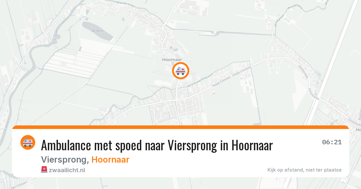 Ambulance met spoed naar Viersprong in Hoornaar — 23 jan 2026