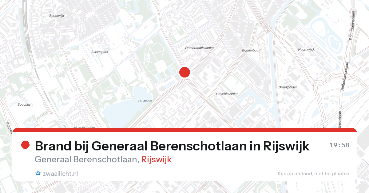 Brand bij Generaal Berenschotlaan in Rijswijk — 27 aug 2026