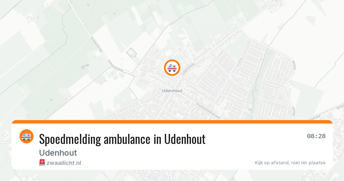 Spoedmelding ambulance in Udenhout — 21 mei 2026