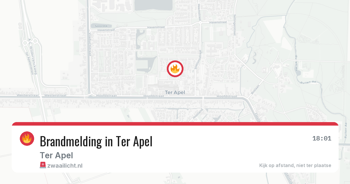 Brandmelding in Ter Apel — 1 aug 2026