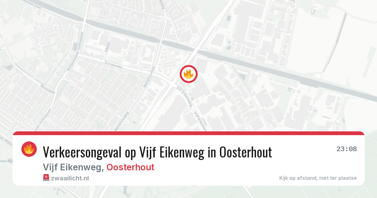 Verkeersongeval op Vijf Eikenweg in Oosterhout — 2 aug 2026
