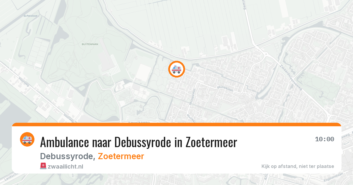 Ambulance naar Debussyrode in Zoetermeer — 4 aug 2026