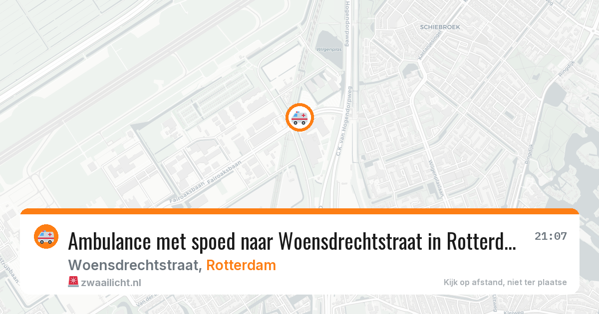 Ambulance met spoed naar Woensdrechtstraat in Rotterdam — 18 jun 2026