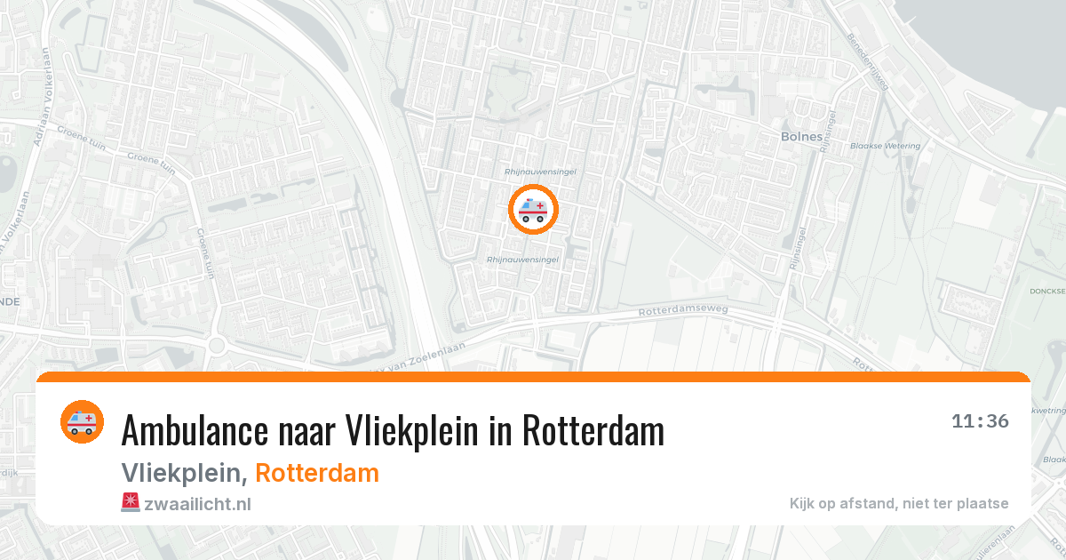 Ambulance naar Vliekplein in Rotterdam — 9 jul 2026
