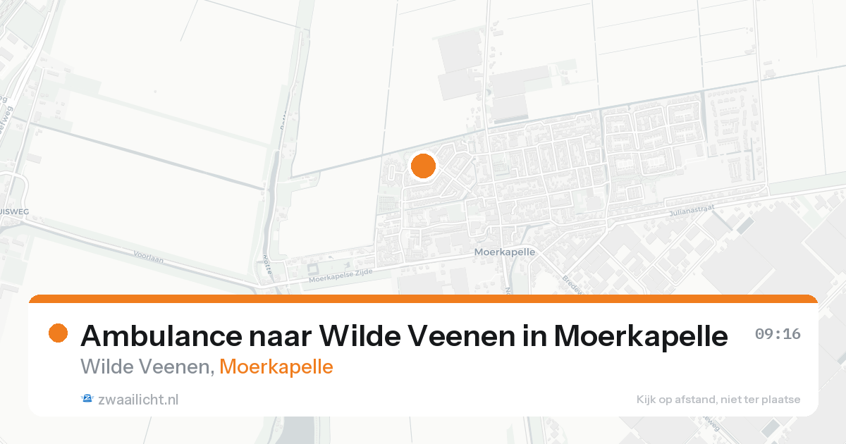 Ambulance naar Wilde Veenen in Moerkapelle — 18 aug 2026