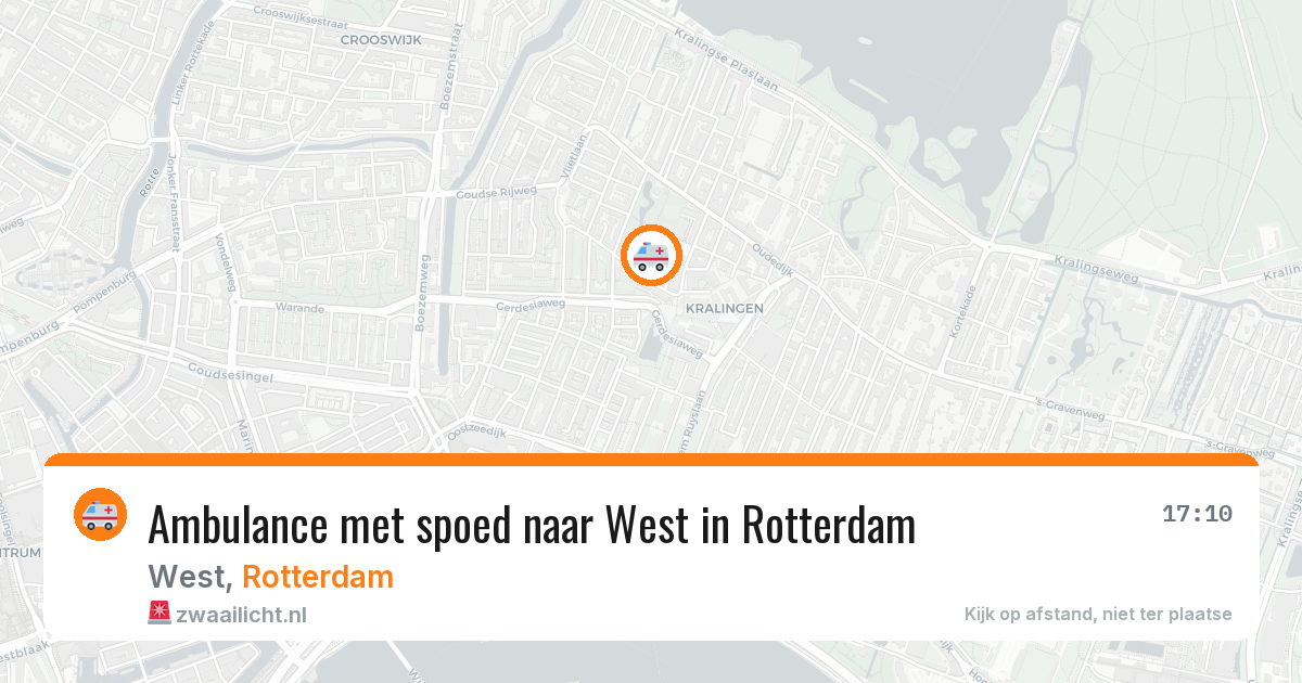 Ambulance met spoed naar West in Rotterdam — 10 apr 2026