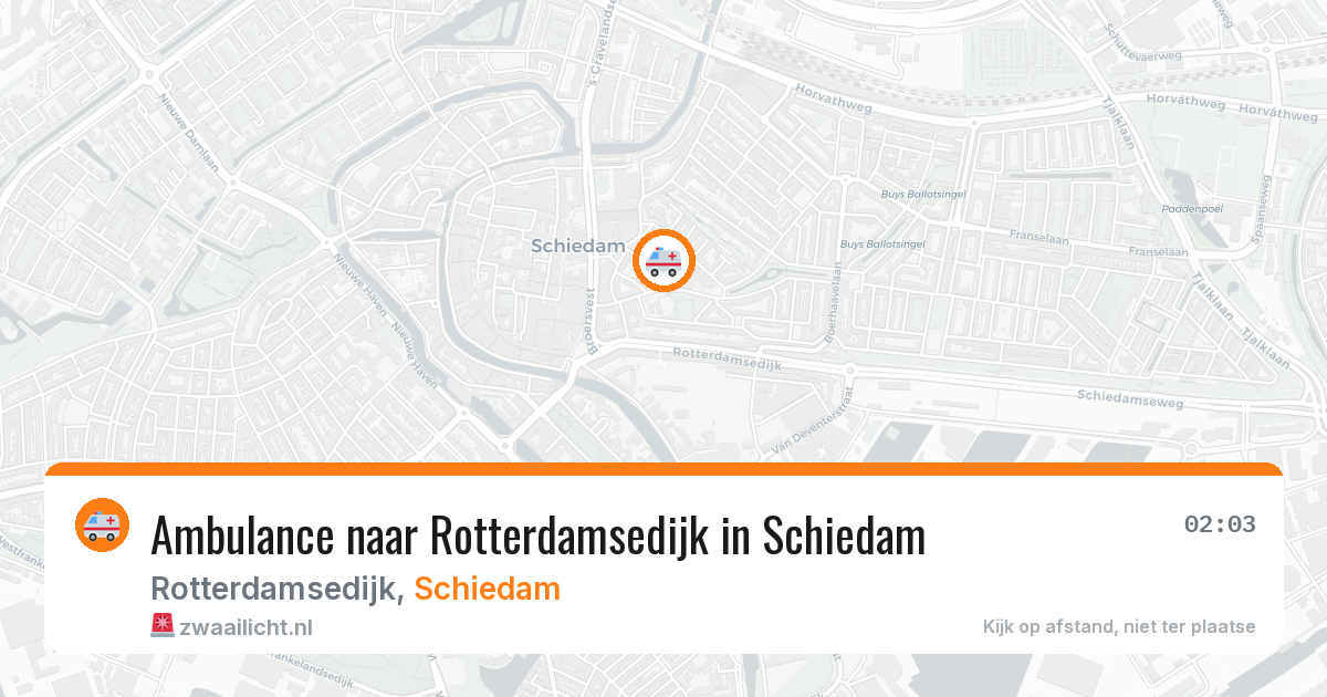 Ambulance naar Rotterdamsedijk in Schiedam — 26 mrt 2026