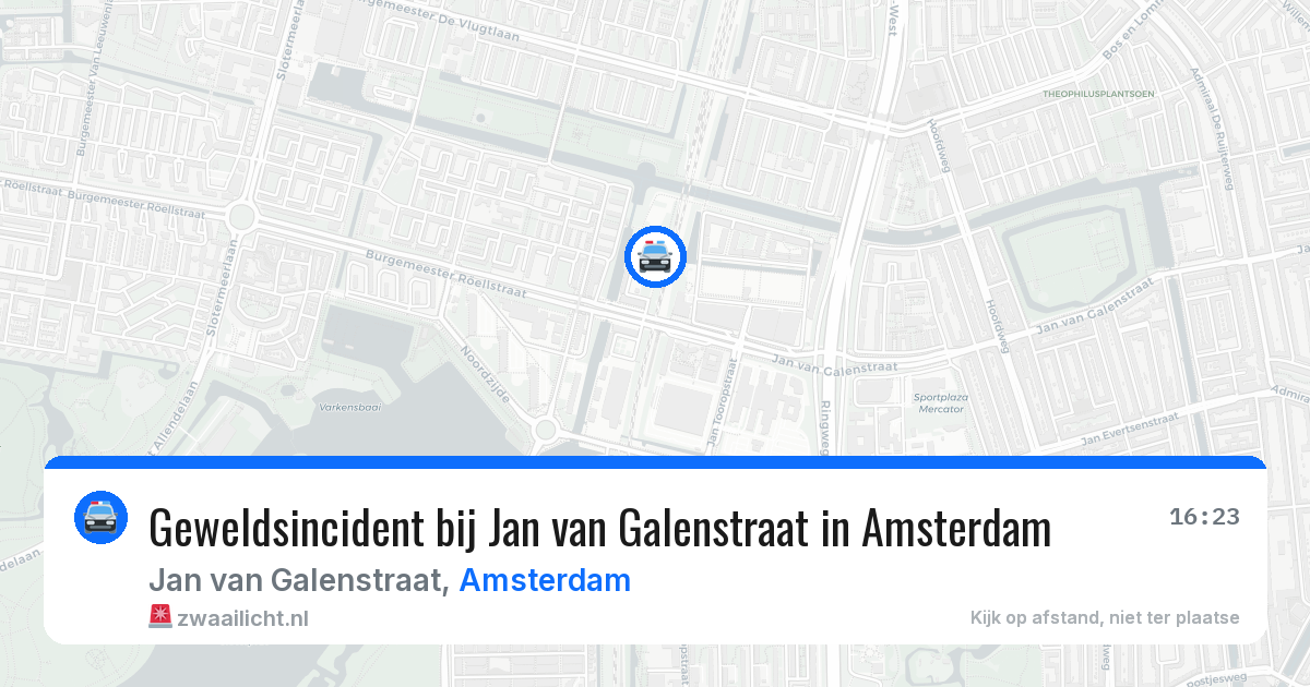 Geweldsincident bij Jan van Galenstraat in Amsterdam — 18 jun 2026