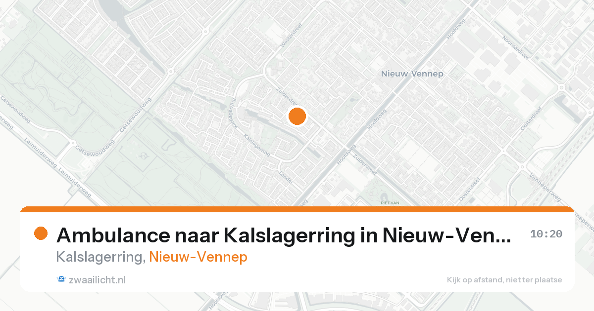 Ambulance naar Kalslagerring in Nieuw-Vennep — 18 mei 2026