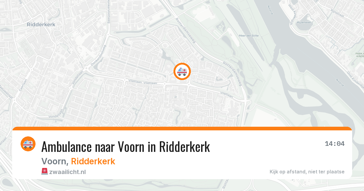 Ambulance naar Voorn in Ridderkerk — 14 jul 2026