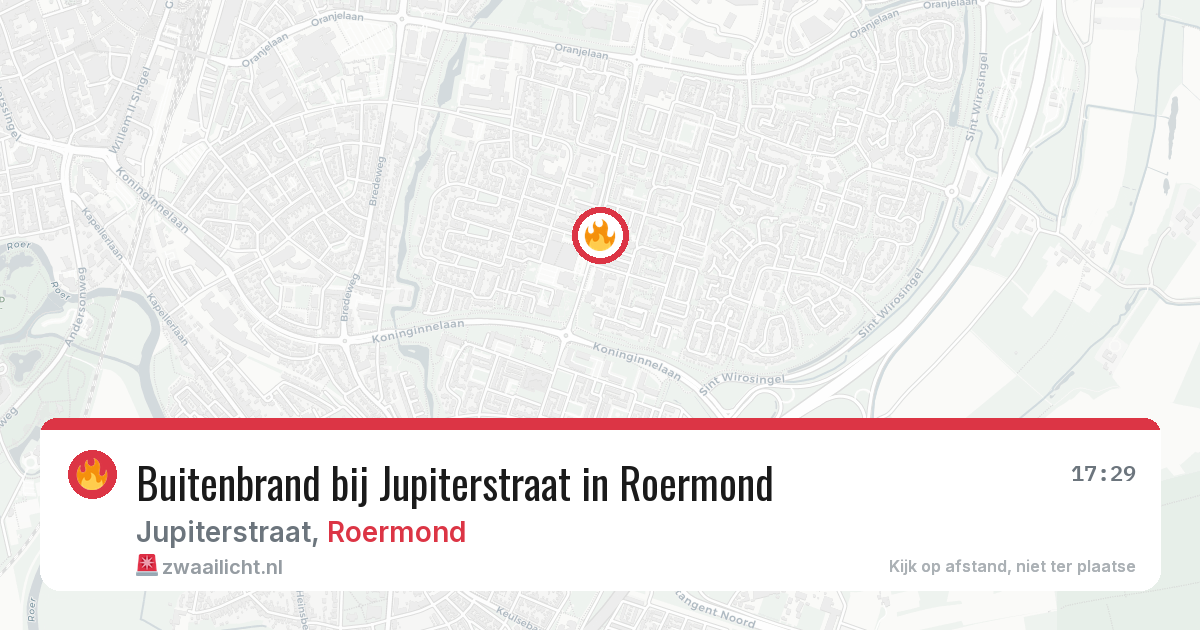 Buitenbrand bij Jupiterstraat in Roermond — 4 jul 2026