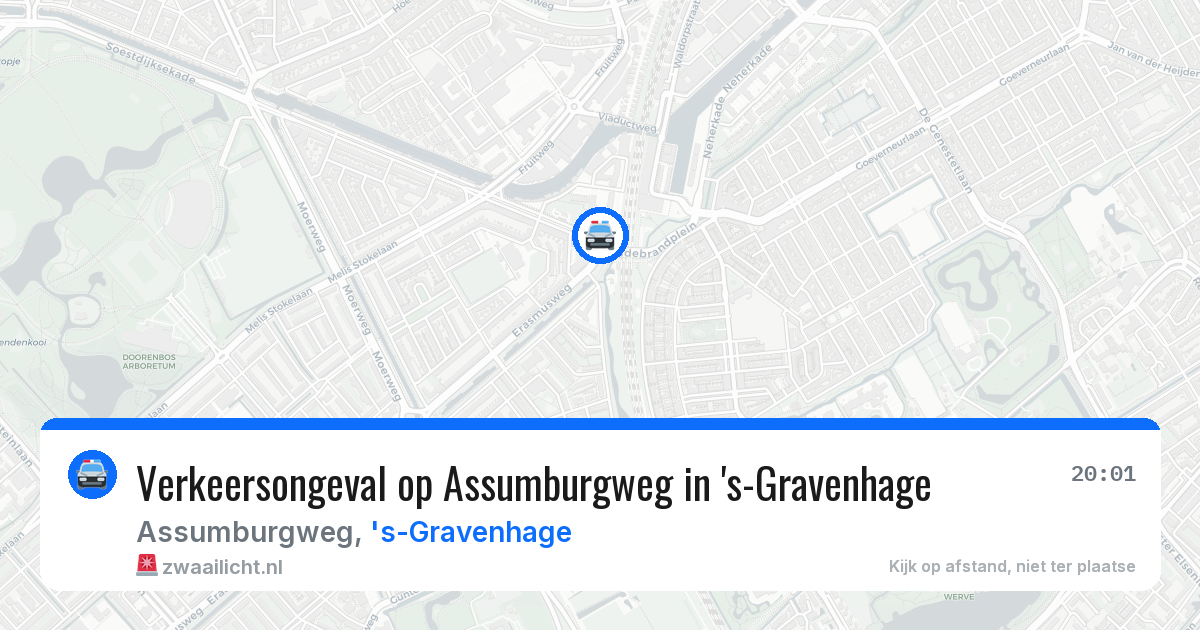 Verkeersongeval op Assumburgweg in 's-Gravenhage — 3 aug 2026