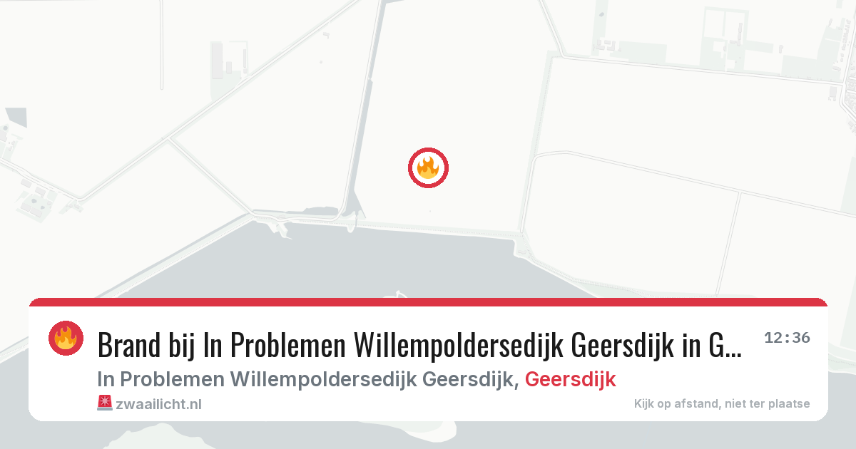 Brand bij In Problemen Willempoldersedijk Geersdijk in Geersdijk — 16 mei 2026