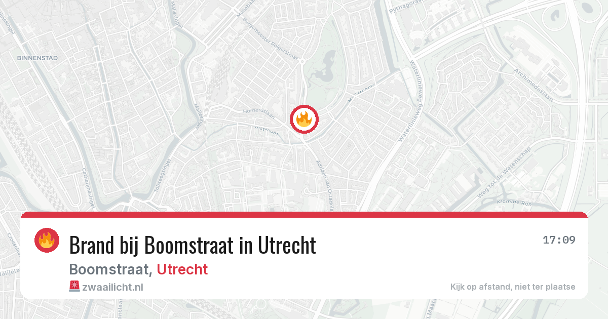 Brand bij Boomstraat in Utrecht — 7 mei 2026