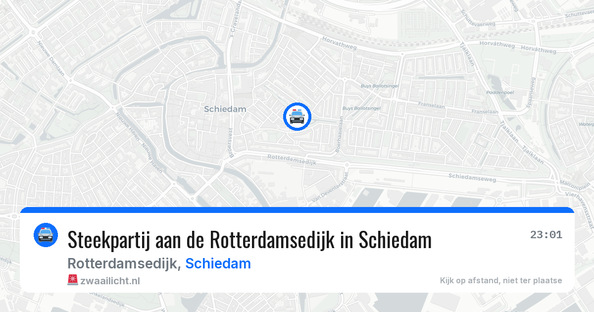 Steekpartij aan de Rotterdamsedijk in Schiedam — 10 aug 2026