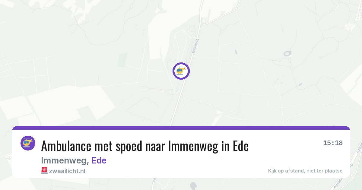 Ambulance met spoed naar Immenweg in Ede — 13 jun 2026